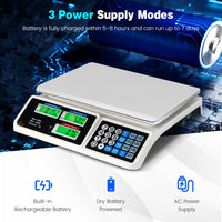 Giantex 40 kg Digital Kitchen Scale, High Precision Digital Commercial Food Meat Weighting Scale