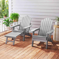 All-Weather HIPS 180kg Loaded Lounge Chair with Retractable Footrest