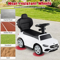 3-in-1 Ride on Push Car with Adjustable Canopy and Steering Push Bar