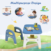 Kids Table and Chair Set, Kids Activity Table w/Cute Dinosaur Shape Chair