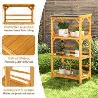 Wooden Storage Rack Load 90 kg with Weatherproof Asphalt Roof for Garden