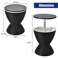 Outdoor Ice Cooler with Height Adjustable Tabletop for Party