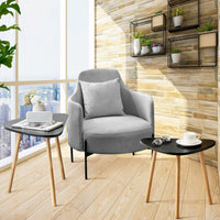 Giantex Beside Tables Nesting Coffee Table Set of 2 w/Oval Triangular Tabletop