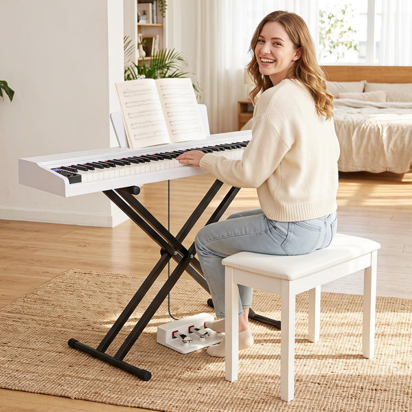 88-Key Keyboard Piano Set Full Size Semi-weighted Digital Piano