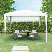 3m x3m Gazebo Shelter Patio Pavilion Screen Shelter w/Large Canopy & Steel Tubes