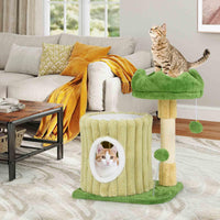 Cute Cat Tree Indoor Versatile Cat Play House Cat Tower w/Sisal Scratching Posts