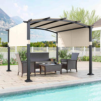 3x3M Outdoor Pergola with Retractable Sunshade Canopy