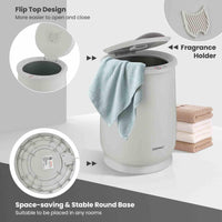 Towel Warmer Bucket with Flip-top Lid and Fragrance Holder