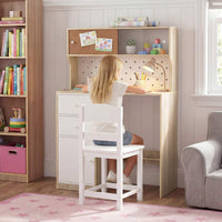 Kids Desk and Chair Set, Wooden Study Desk