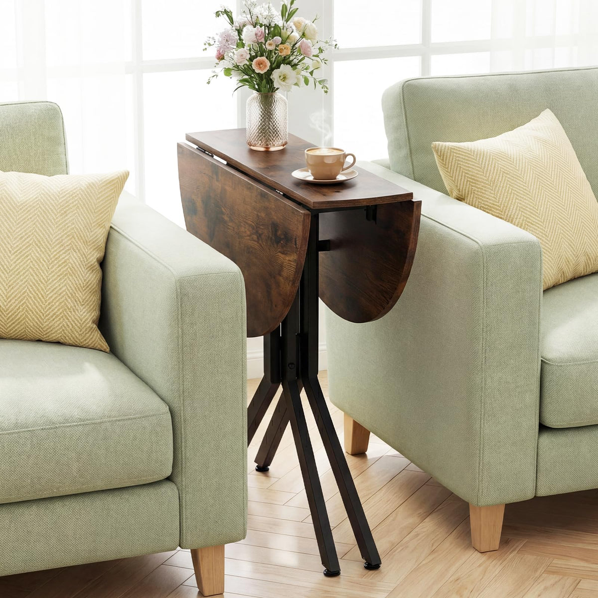 80cm Folding Dining Table with Drop Leaves