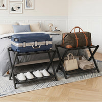 Giantex Bamboo Luggage Rack, Folding Suitcase Stand