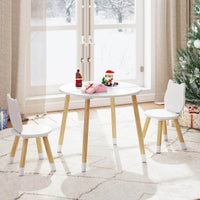 Kids Table and Chairs Set, Wooden Toddler Desk and Chair Set for Classroom Daycare Home