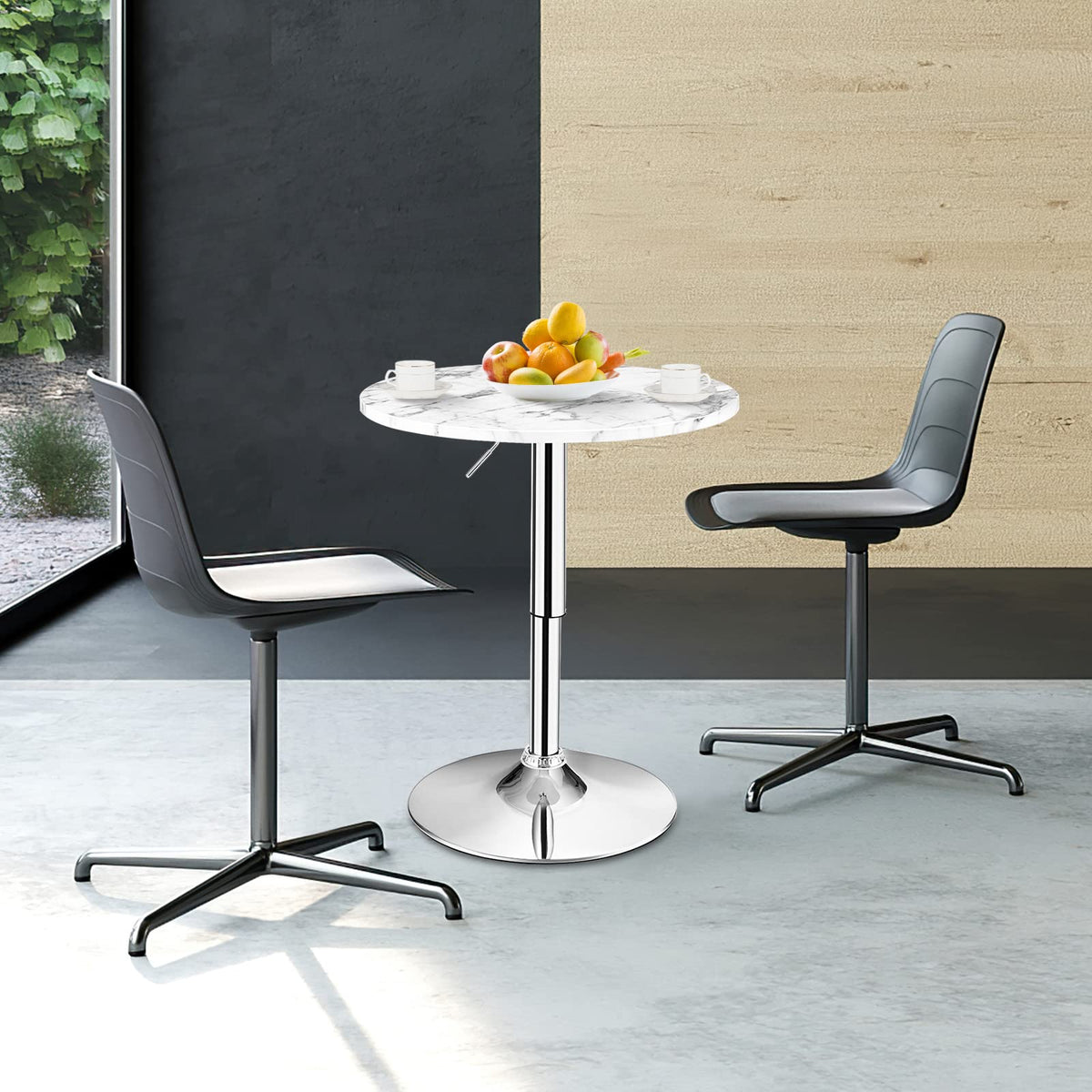 Giantex Modern Bar Table w/Marble Patterns (only table)