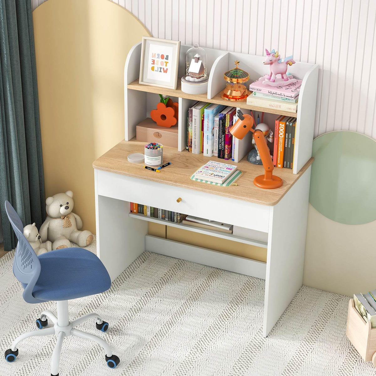 Kids Study Desk with Storage