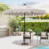 2.8M Solar Patio Umbrella with 24 LED Lights
