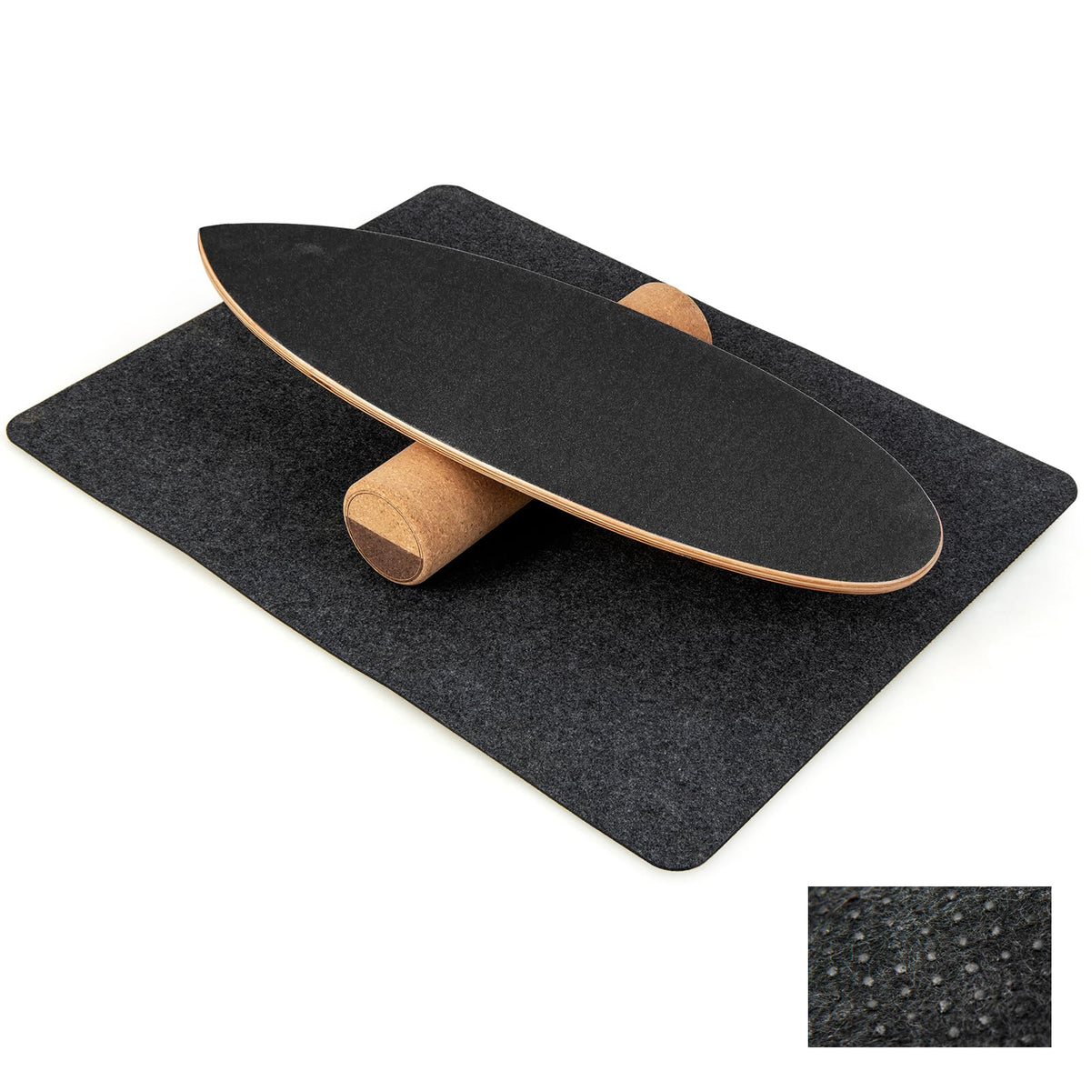 Balance Board Trainer Wobble Board w/Roller & Blanket for Skateboard