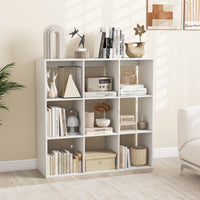 9-Cube Bookshelf, Modern Cubby Bookcase with Back