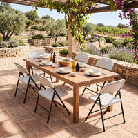 Giantex Foldable Plastic Chairs Set, Portable Seats