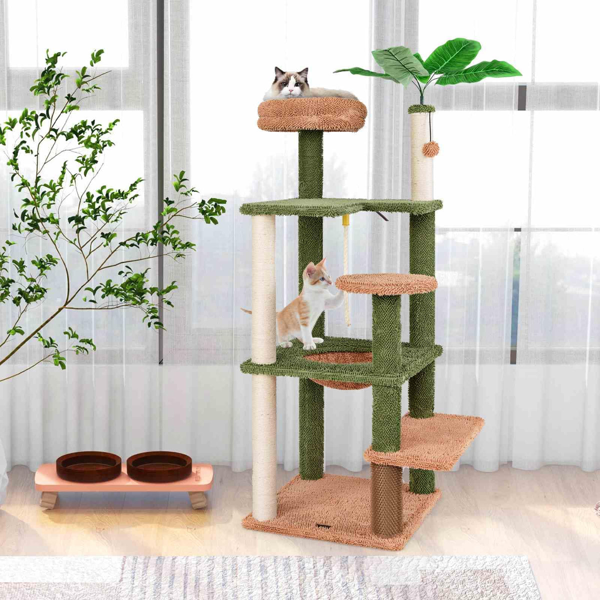 Cat Tree For Dogs 1.5m Multi-Level Cat Tree for Indoor Cats, Cute Cat Tower – Giantex.au