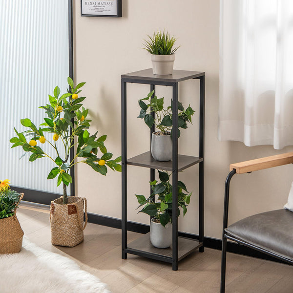 3 Tier Tall Metal Plant Stand with Anti-tipping Device for Balcony Living Room Office