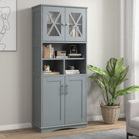 Tall Bathroom Cabinet Large Floor Storage Kitchen Cupboard Pantry Sideboard