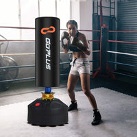 Freestanding Punching Bag, Kickboxing Bag with Stand, Suction Cup Base, 5-Layer Construction