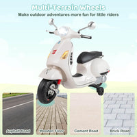 Licensed VESPA 12V Kids Electric Motorcycle with Dual Motors