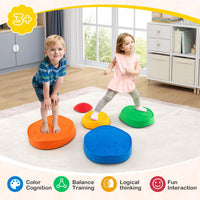 5 Pieces Stackable Toddler River Stone Set with Non-Slip Edge