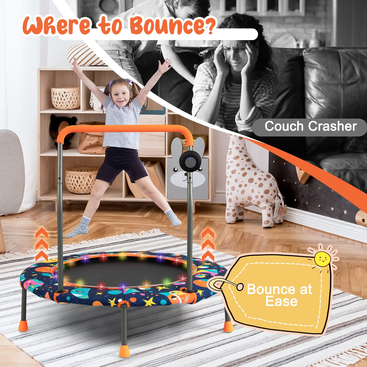 Giantex 36'' Trampoline for Kids, Mini Toddler Trampoline