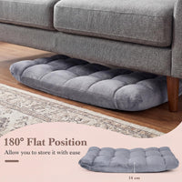 Giantex Adjustable 14-Position Floor Chair, Folding Couch Recliner with Soft Flannel Cover