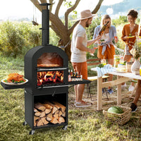 Outdoor Wood Fired Pizza Pizza Oven with Protective Cover for BBQ