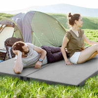 Foldable Camping Mattress, Indoor Outdoor Sleeping Mat w/High Density Foam Cushion & Anti-Slip Bottom