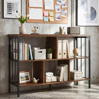 3-Tier Bookshelf with Anti Tipping Kits and Metal Frame for Home Office