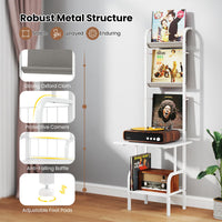 Giantex Record Player Stand with Vinyl Storage, 5-Tier Tall Turntable Stand