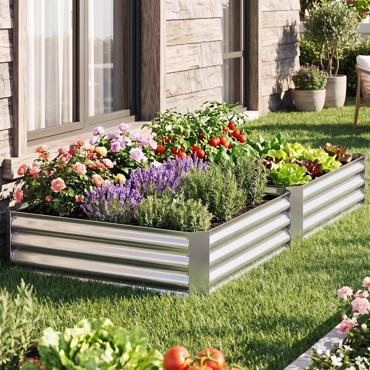 Galvanized Raised Garden Bed Kit