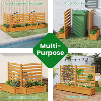 Air Conditioner Fence with Planter Box and No-Dig Kit