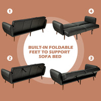 Giantex Sofa Bed, Sofa Futon w/Rubber Wood Legs