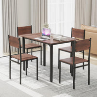 Dining Table Set for 4, Modern 5-Piece Kitchen Table & Chairs Set