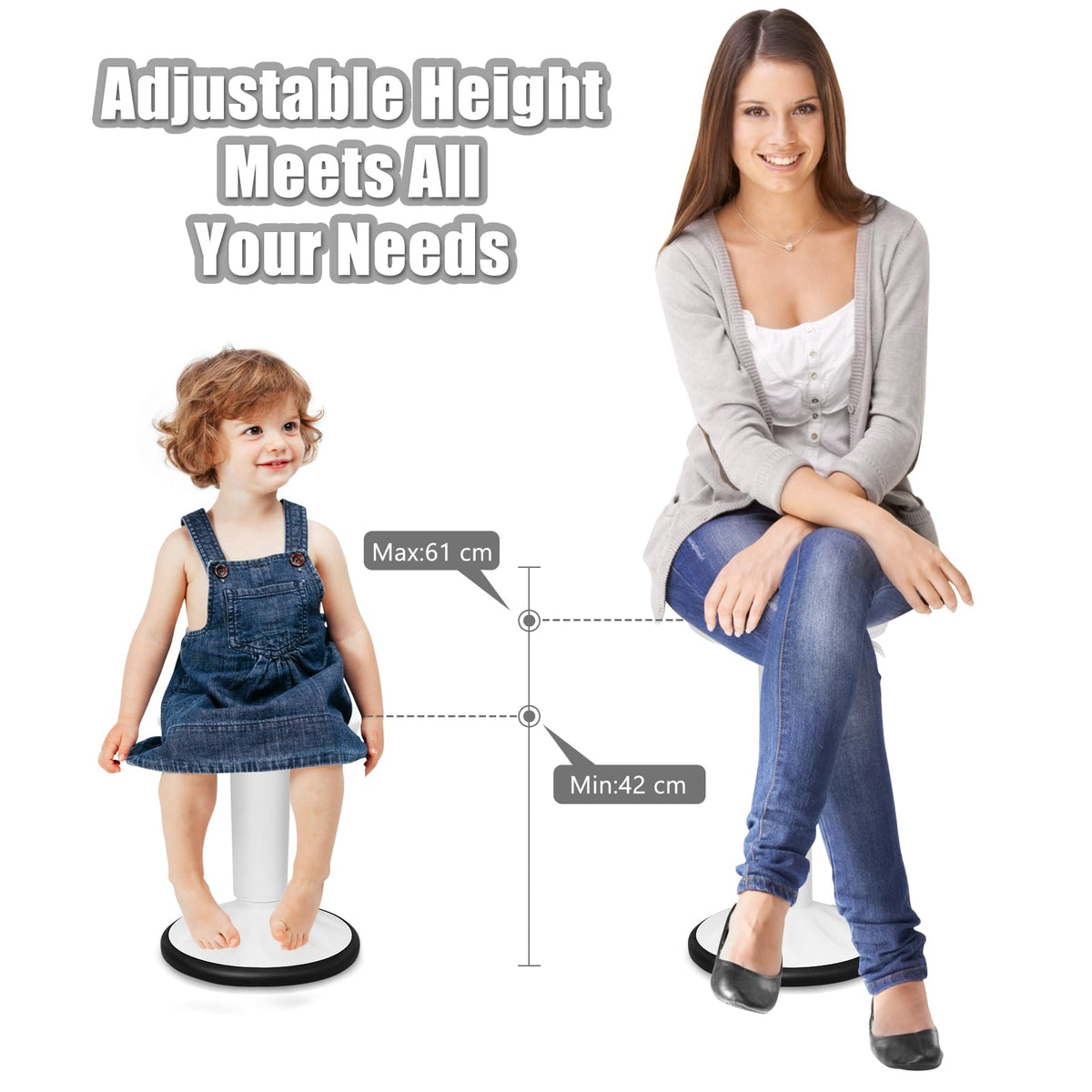 Giantex Ergonomic Wobble Stool, Sit Stand Wriggle Chair with Adjustable Height