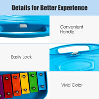 25 Note Xylophone with suitcase-like outlook for Kids