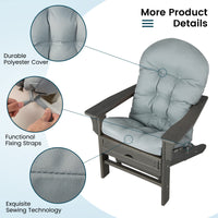 Patio Chair Cushion for Adirondack, High Back Rocking Chair Cushion w/Fixing Straps