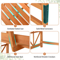 Giantex Garden Arbor with Bench - Wooden Garden Arch Trellis for Climbing Plants Vines