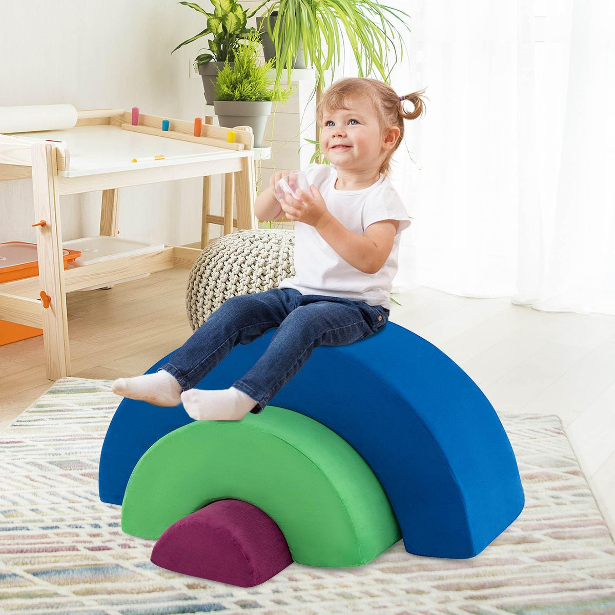 3 Piece Toddlers Climbing Toys with Elastic Filling