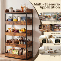 Giantex 5-Tier Food Storage Rack, Retail Snack Display Shelf