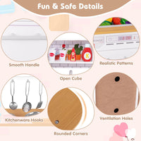 Kids Kitchen Playset with Stoves and Removable Sink