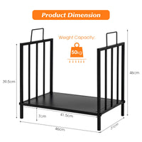 Firewood Log Rack, for Indoor Outdoor Steel Log Holder w/50 kg Load Capacity