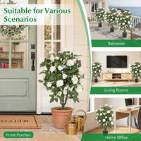 90cm Artificial Rose Tree Free Maintenance for Home Office Porch