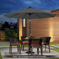 3 m Solar Patio Umbrella w/ 96 LED Lights, 9 Modes
