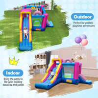 Inflatable Bounce House with Long Slides and Jumping Area