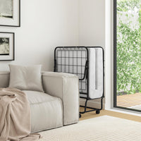 Folding Bed Frame with Mattress